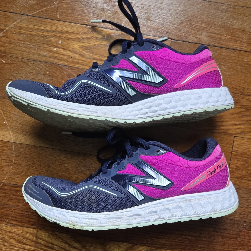 New Balance Pink and Blue Fresh foam 1080 Running Sneakers